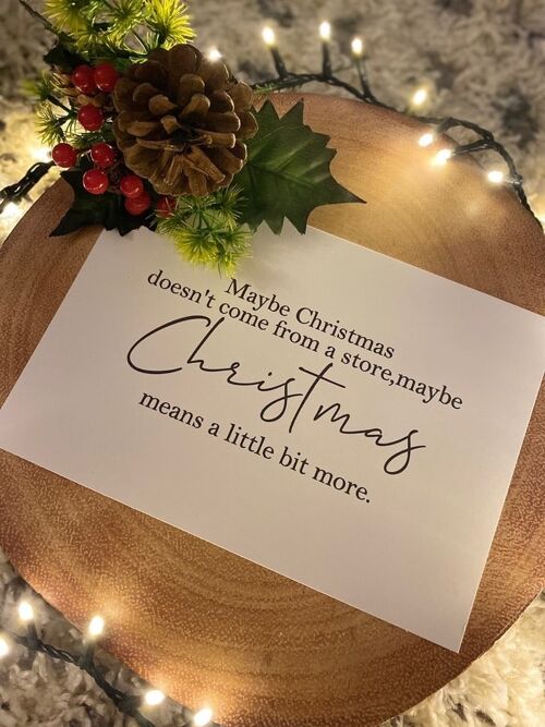 Maybe Christmas Seasonal Home Print A6 High Gloss