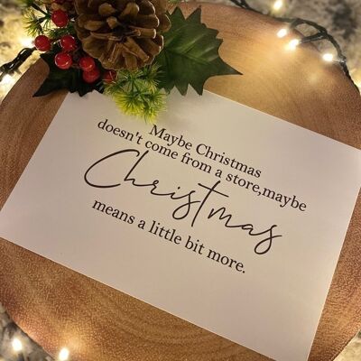 Maybe Christmas Seasonal Home Print A6 High Gloss