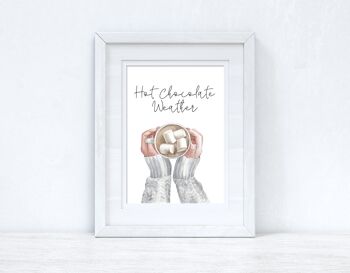 Hot Chocolate Weather Christmas Seasonal Home Print A5 Haute Brillance