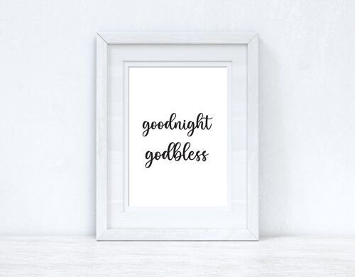 Goodnight Godbless Bedroom Room Print A5 High Gloss