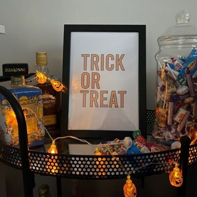 Trick Or Treat Autumn Halloween Seasonal Home Print A5 High Gloss