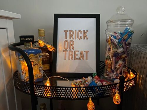 Trick Or Treat Autumn Halloween Seasonal Home Print A4 High Gloss