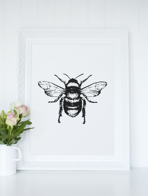 Bumble Bee Cute Simple Home Print A3 Normal