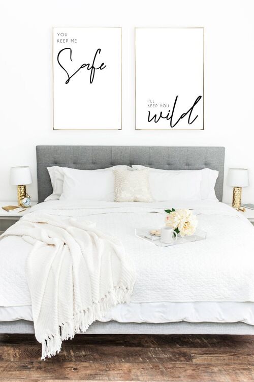 You Keep Me Safe Ill Keep You Wild Bedroom 2 Print Set A5 Normal