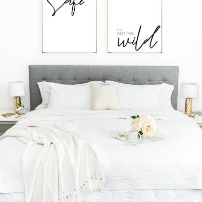 You Keep Me Safe Ill Keep You Wild Bedroom 2 Print Set A5 Normal