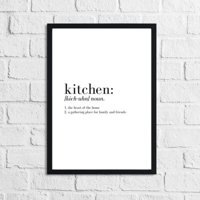 Kitchen Definition Simple Print A4 High Gloss