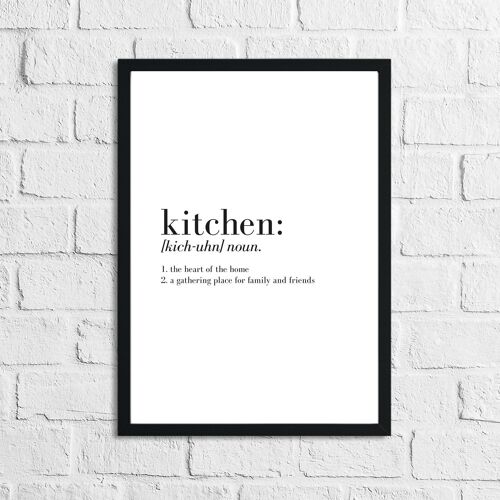 Kitchen Definition Simple Print A3 High Gloss