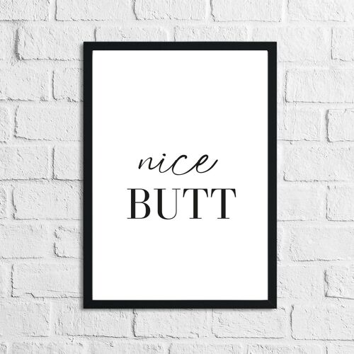 Nice Butt Bathroom Print A5 High Gloss