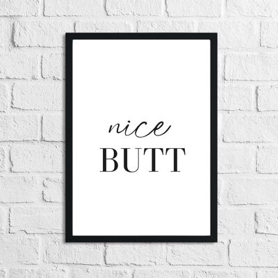 Nice Butt Bathroom Print A4 High Gloss