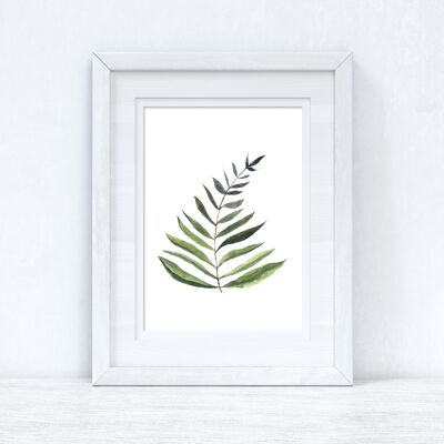 Watercolour Greenery Leaf 1 Bedroom Home Kitchen Living Room A6 High Gloss