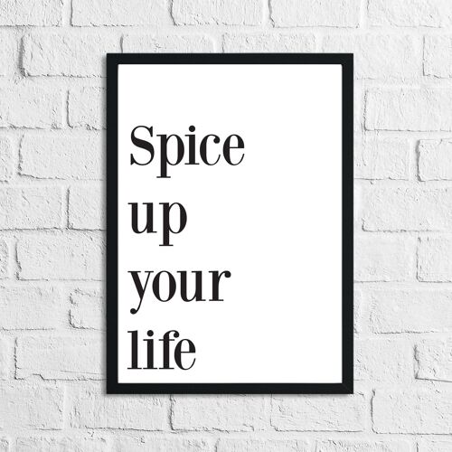 Spice Up Your Life Kitchen Simple Funny Print A5 High Gloss