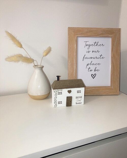 New Together Is Our Favourite Place To Be Heart Simple Home A4 High Gloss