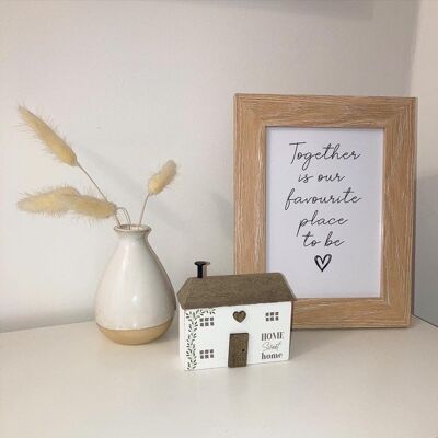 New Together Is Our Favourite Place To Be Heart Simple Home A4 Hochglanz