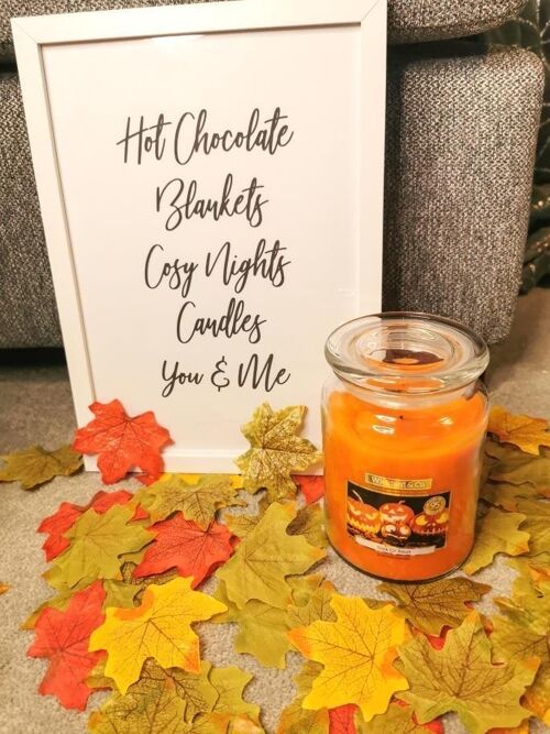 Hot Choc Blankets Cosy Nights Autumn Seasonal Home Print A4 High Gloss