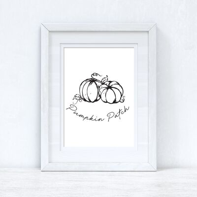 Patch di zucca Autunno stagionale Home Print A5 High Gloss