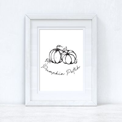 Kürbisbeet Herbst Saisonal Home Print A5 Hochglanz