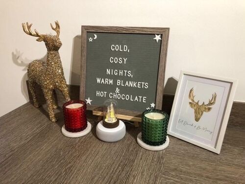 Stag Rustic Christmas Quote Seasonal Home Print A4 High Gloss