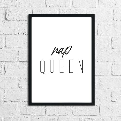 Nap Queen Black Room Quote Print A3 Normal