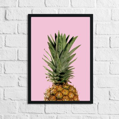 Half Pineapple Pink Photography Room Simple Print A4 High Gloss