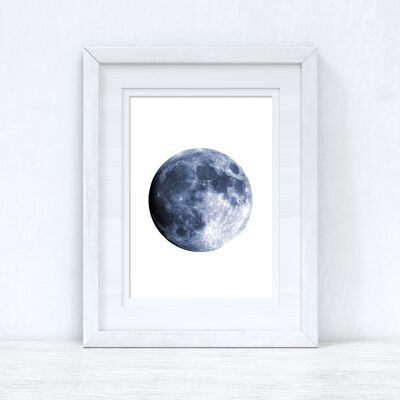 Full Blue Moon Bedroom Home Simple Print A4 High Gloss