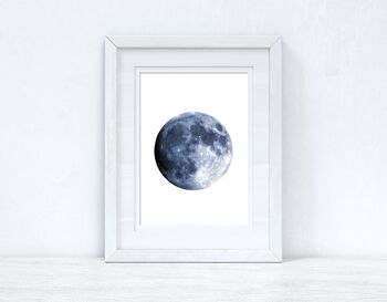 Pleine Lune Bleue Chambre Maison Simple Impression A4 Haute Brillance