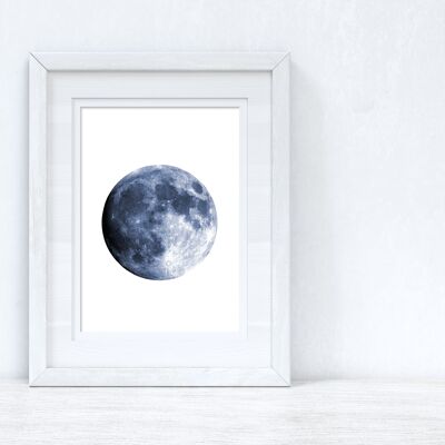 Pleine Lune Bleue Chambre Maison Simple Impression A2 Normal