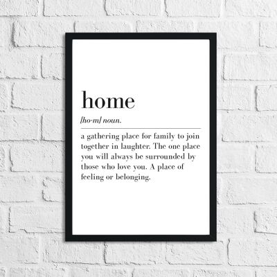 Home Definition Einfach Home Print A5 Normal