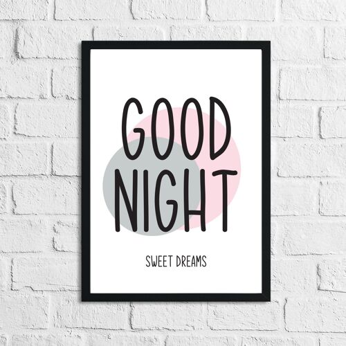 Goodnight Sweet Dreams 2 Childrens Teenager Room Print A5 Normal