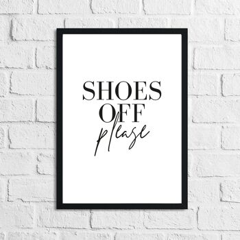 Shoes Off Please Simple Home Print A2 Haute Brillance 2