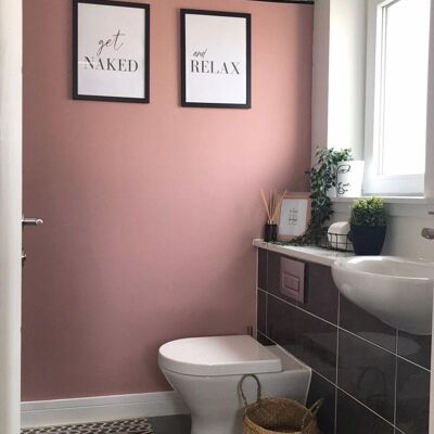 Get Naked Bathroom Print A5 Normal