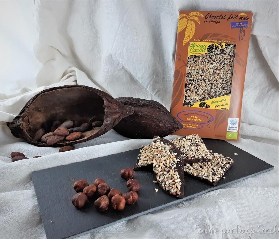 Barretta di cioccolato 75% nocciola, 70g