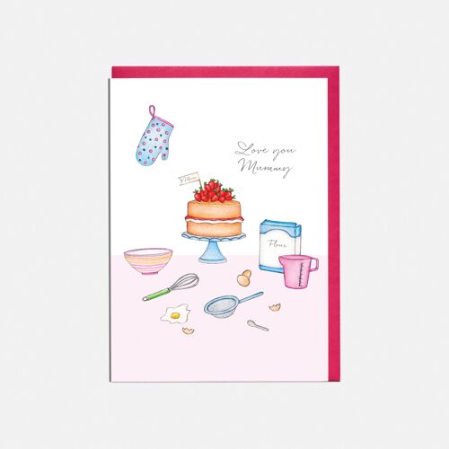 Baking Mother's Day Card - 'Love You Mummy'