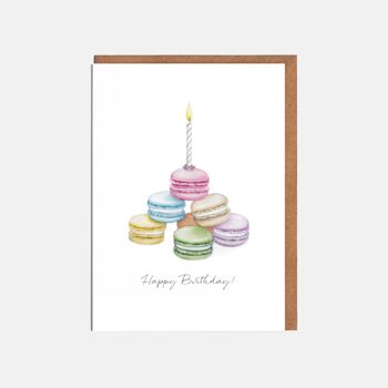 Carte Macaron Mountain - "Joyeux anniversaire !"