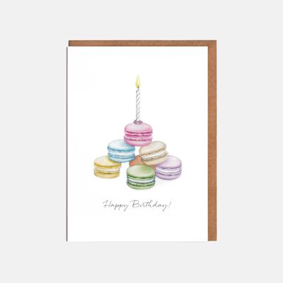 Macaron Mountain Card - 'Happy Birthday!'