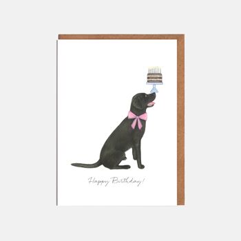 Carte Labrador - 'Joyeux anniversaire'