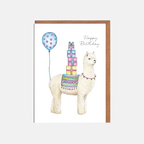 Llama Birthday Card - 'Happy Birthday'