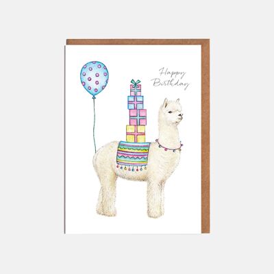 Llama Birthday Card - 'Happy Birthday'