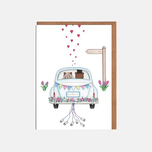 Wedding Car Card - 'Just Married'