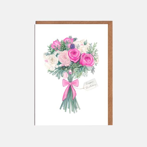 Bouquet Birthday Card - 'Happy Birthday'