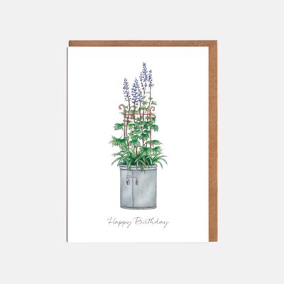 Carta Delphiniums - 'Buon compleanno'