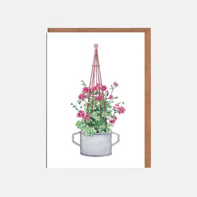 Trailing Geranium Blank Card