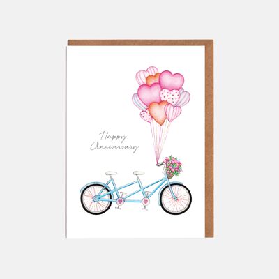 Tandem Anniversary Card - 'Happy Anniversary'