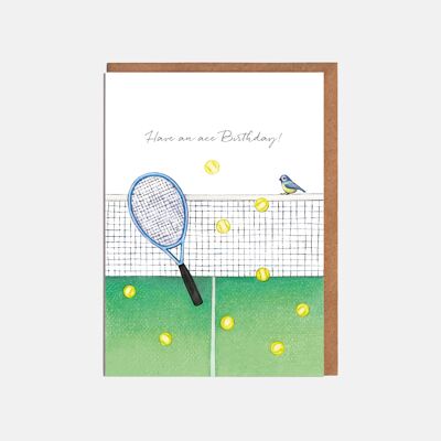 Tennis Birthday Card - 'Have an ace Birthday!'