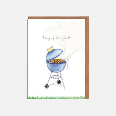 Biglietto d'auguri per barbecue - 'King of the Grill'