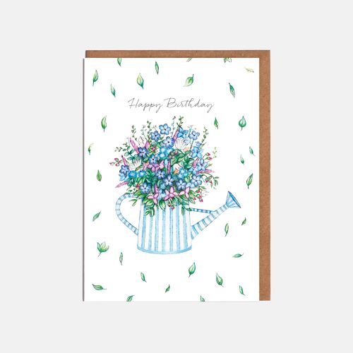 Watering Can Birthday Card - 'Happy Birthday'