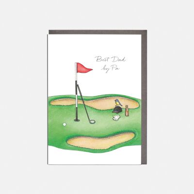 Tarjeta del Día del Padre de Golf - 'Best Dad By Pa'