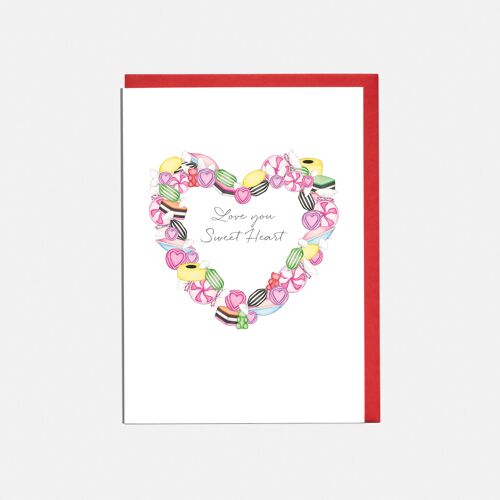 Sweets Valentines Day Card - 'Sweet Heart'