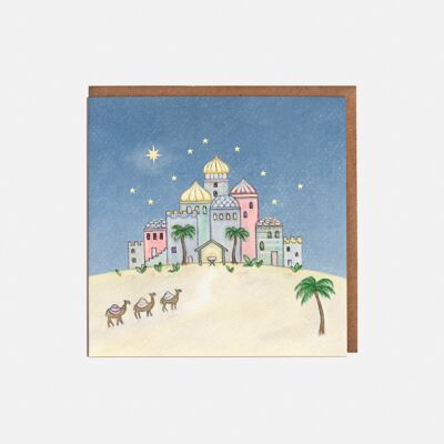 Cartolina di Natale di Betlemme - vuota