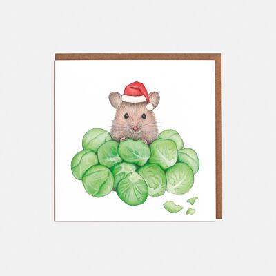 Cartolina di Natale di germogli - vuota