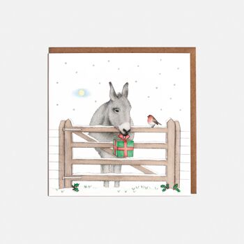 Carte de Noël Donkey & Robin - Vierge